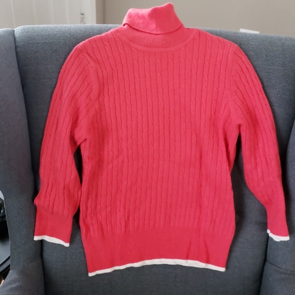 George Sweaters | Coral Turtleneck Sweater | Color: Orange/Red | Size: S | Paatc21's Closet